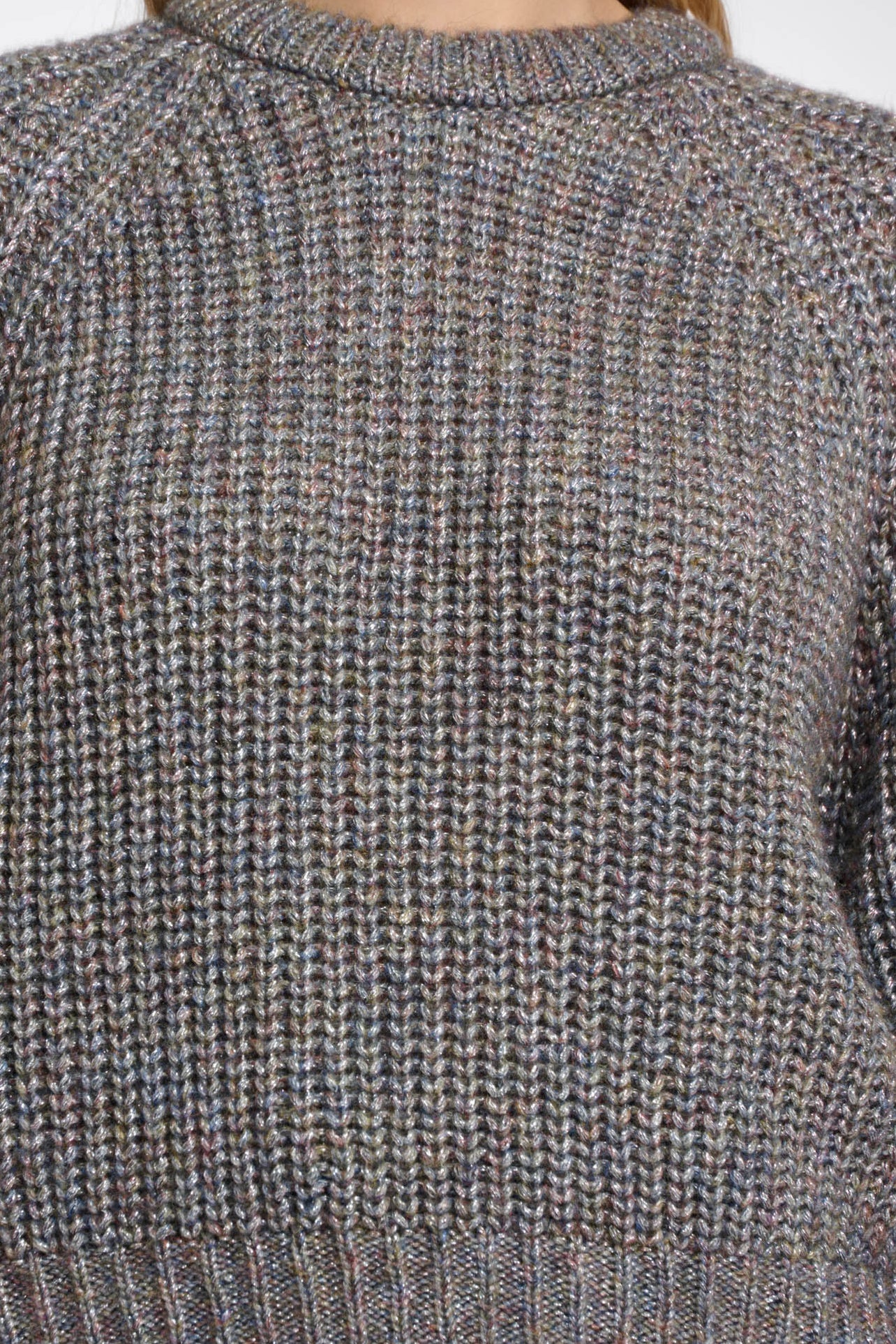 Metallic Raglan Sleeve Sweater