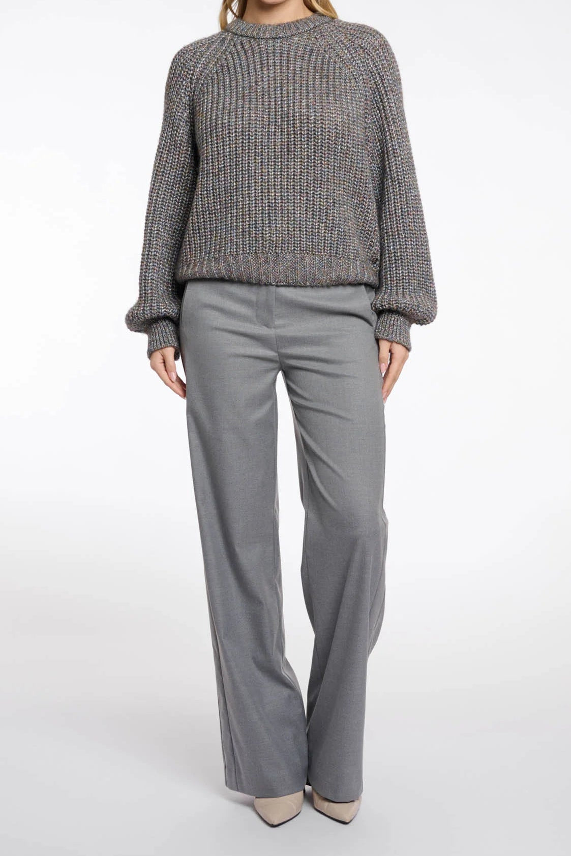 Metallic Raglan Sleeve Sweater