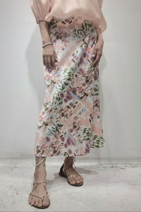 Floral Print Slim Maxi Skirt 