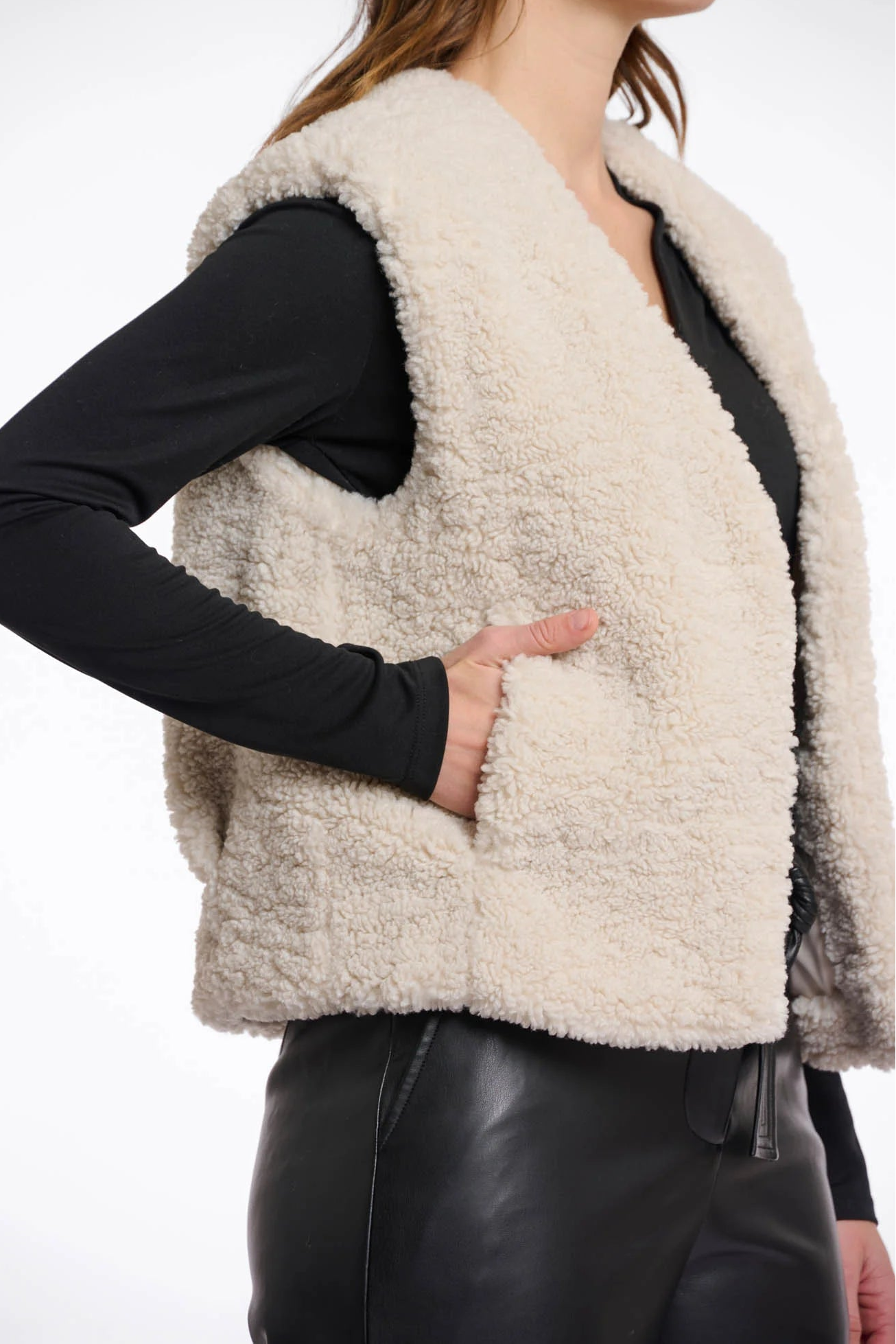 Greer Faux Shearling Vest