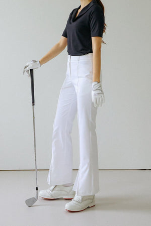Front Slit Flared Lightweight Golf Pants