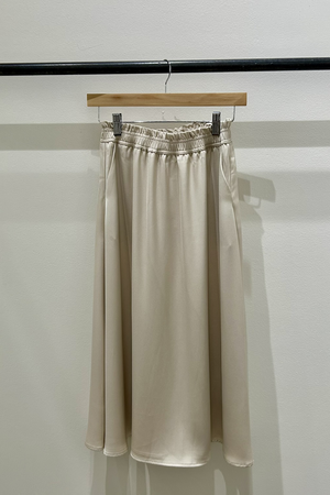 Satin A-line Skirt