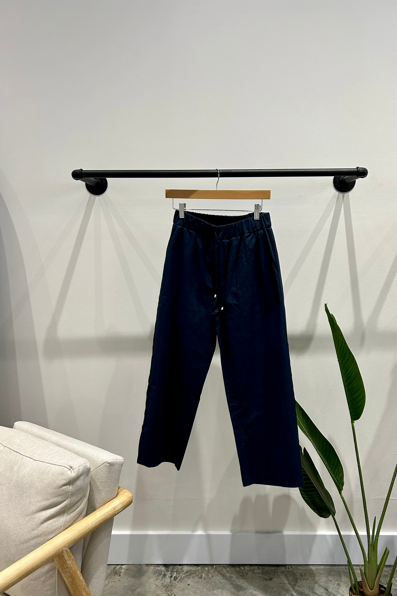 Cotton Side Tape Relaxed Pants