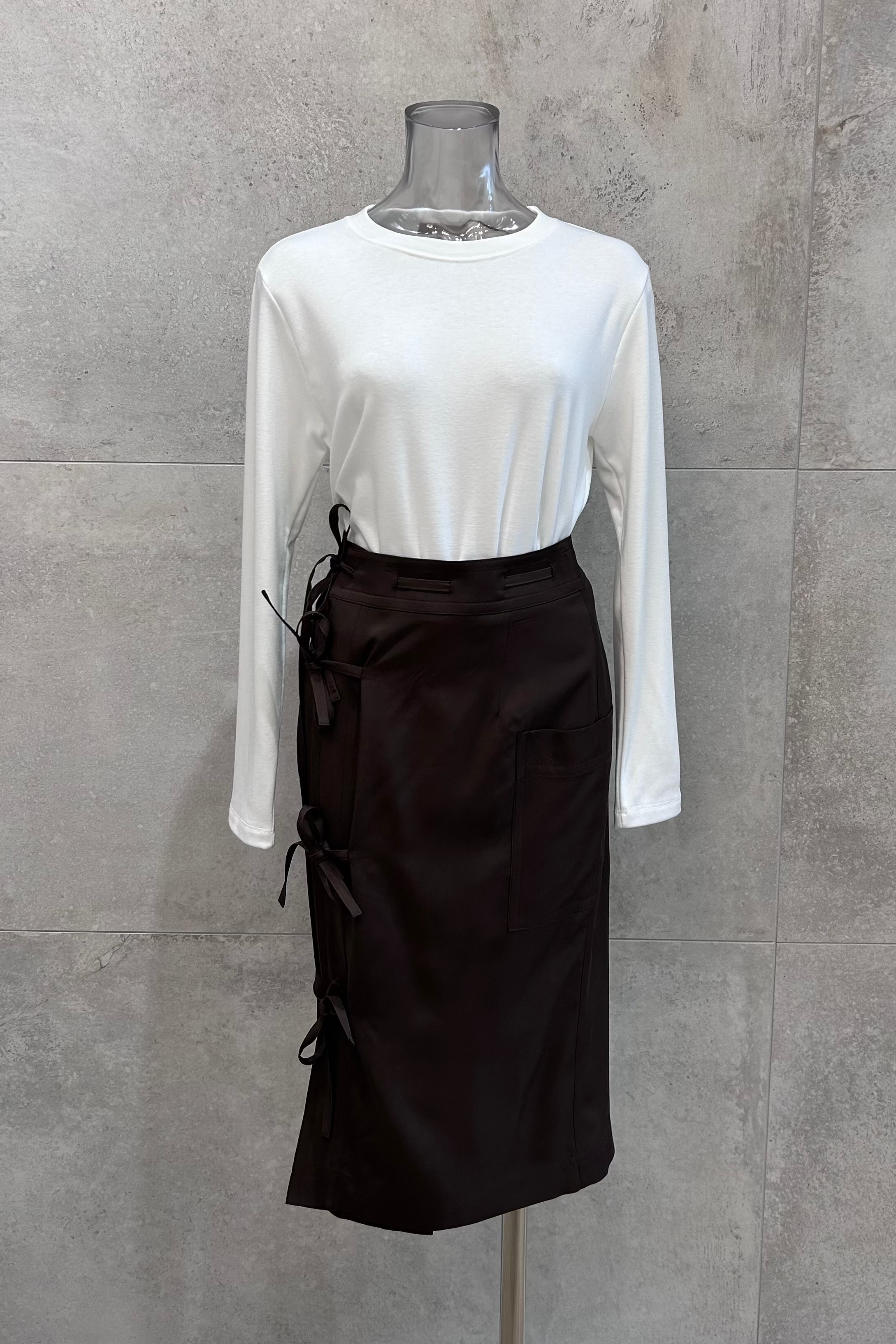 Mao Ribbon Wrap Skirt