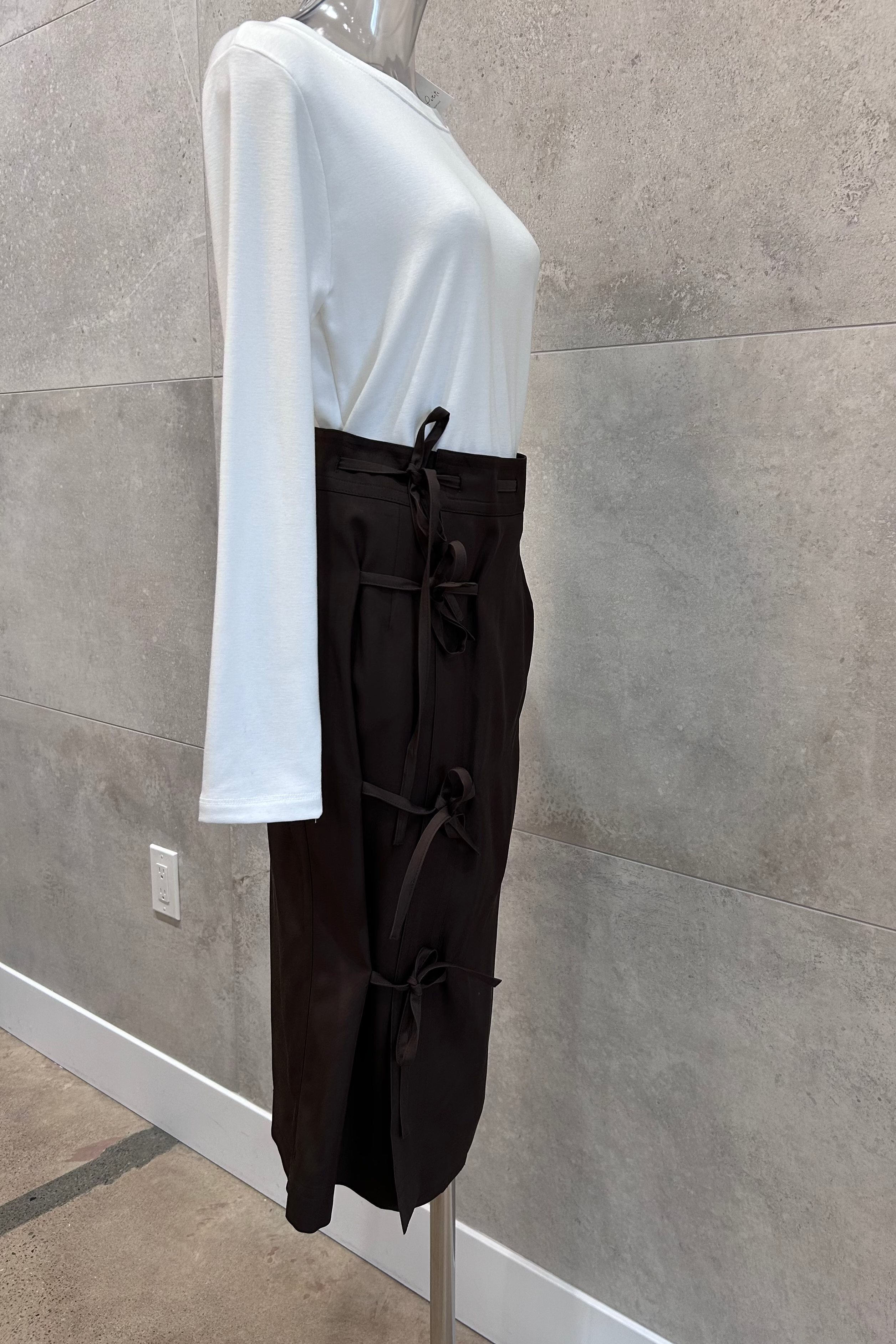 Mao Ribbon Wrap Skirt