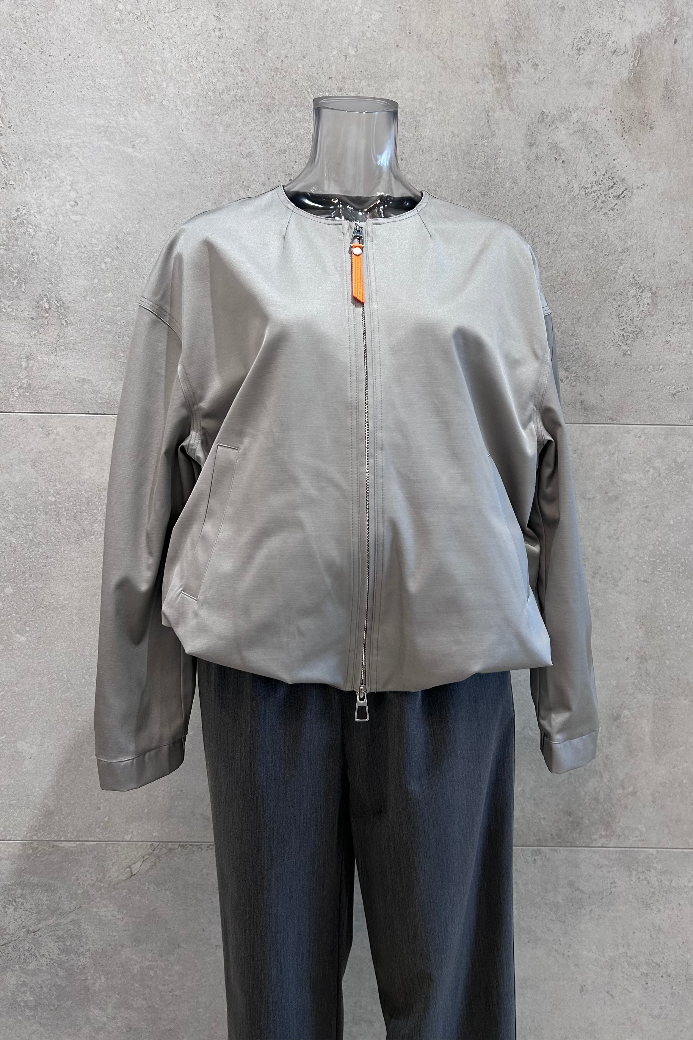 Zip Front Blouson Jacket