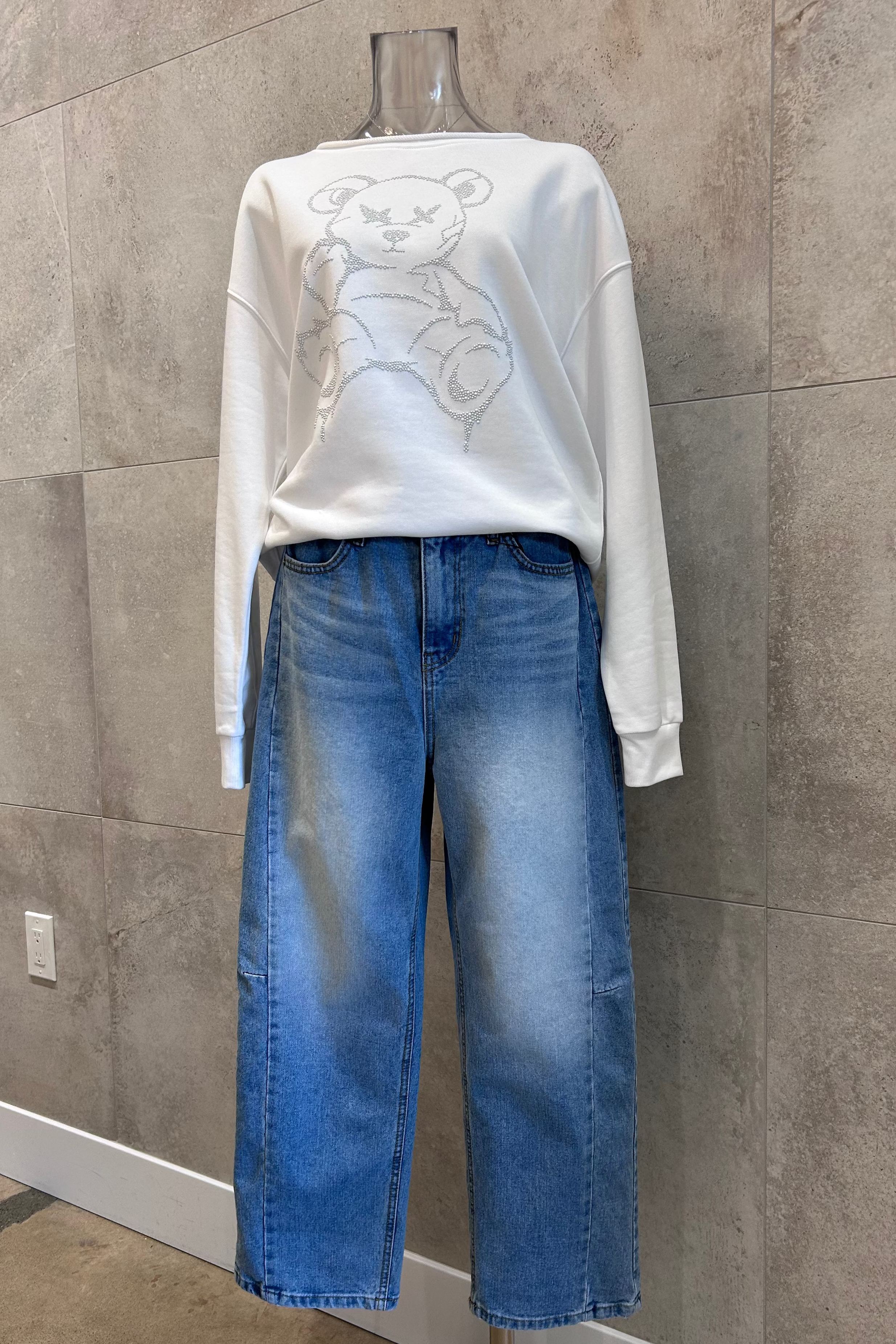 Yena Side Seam Barrel Jeans