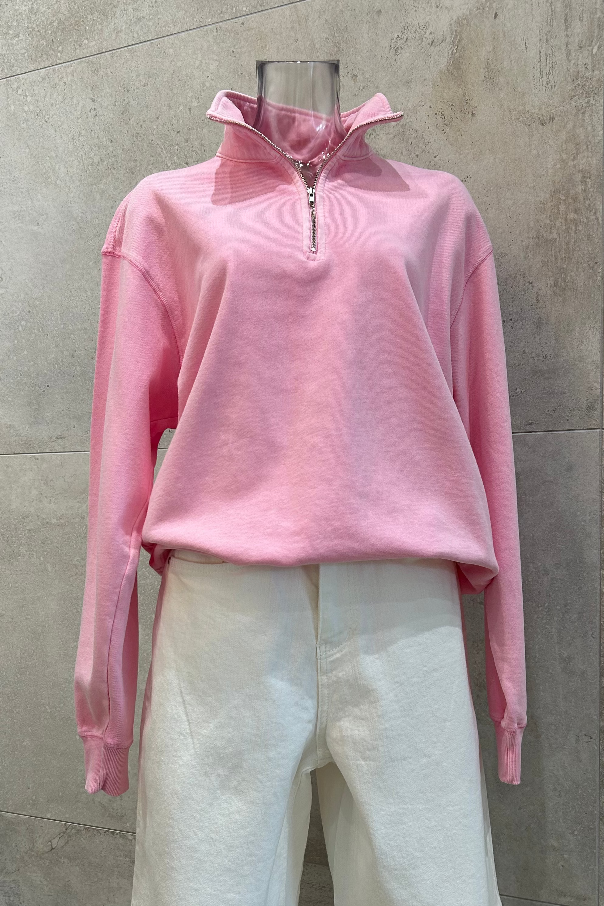 Washed Quarter Zip Sweatshirt