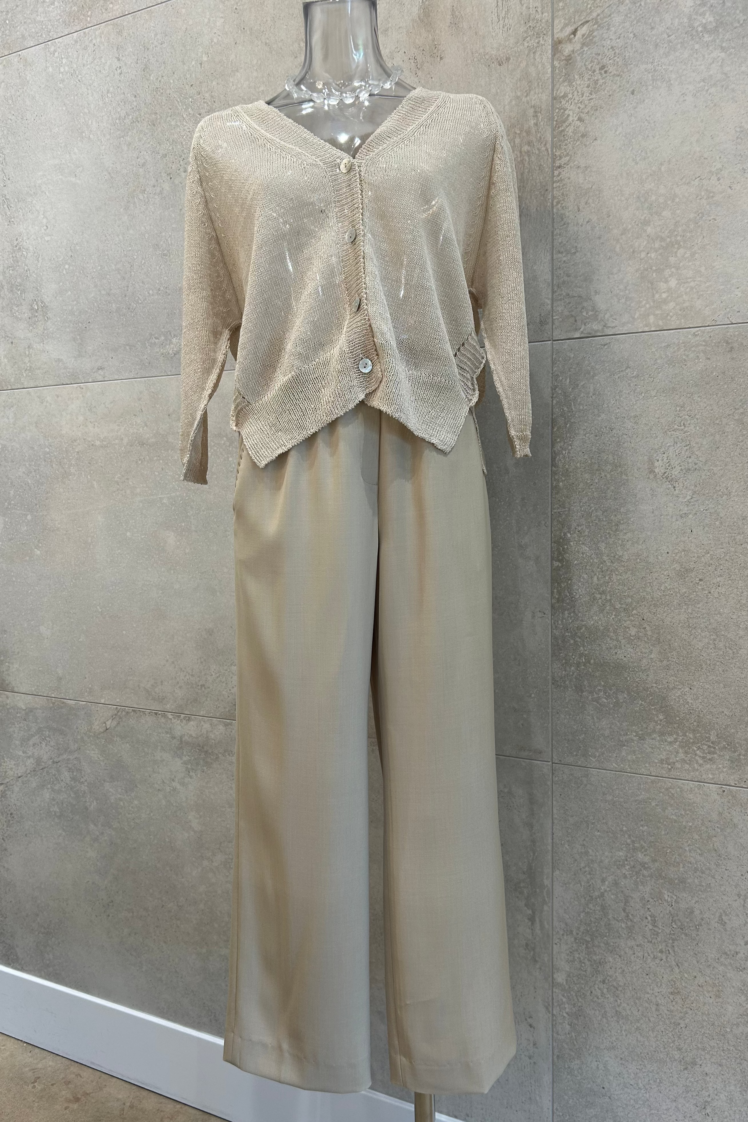 Linen Crop Cardigan