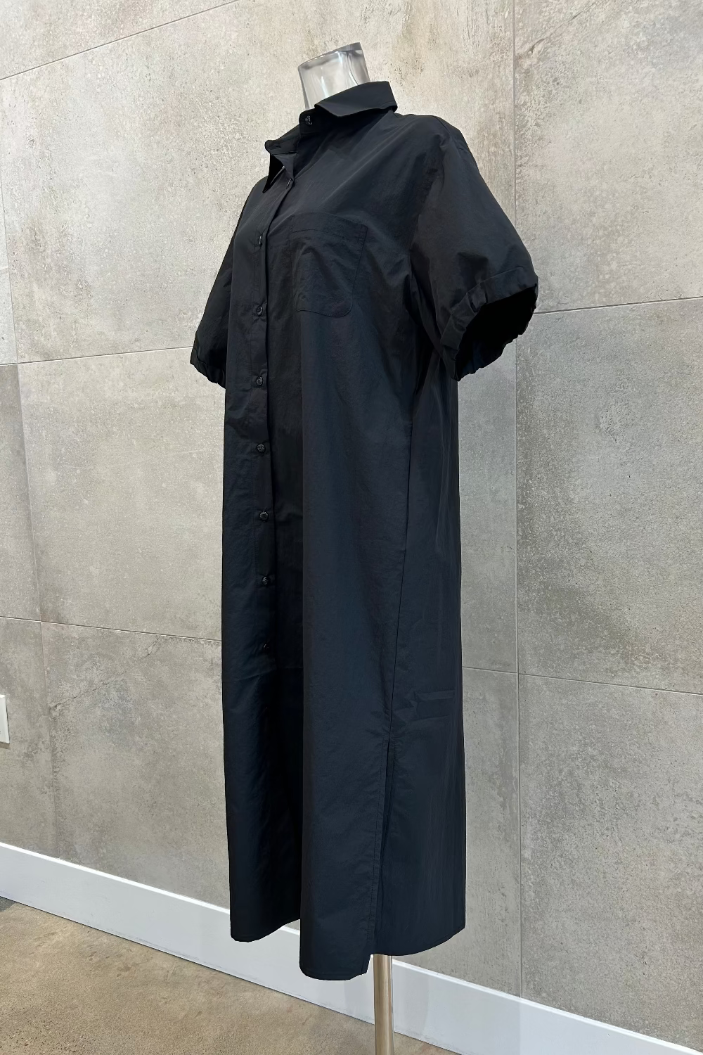 Tech Button-Up Shirt Dress