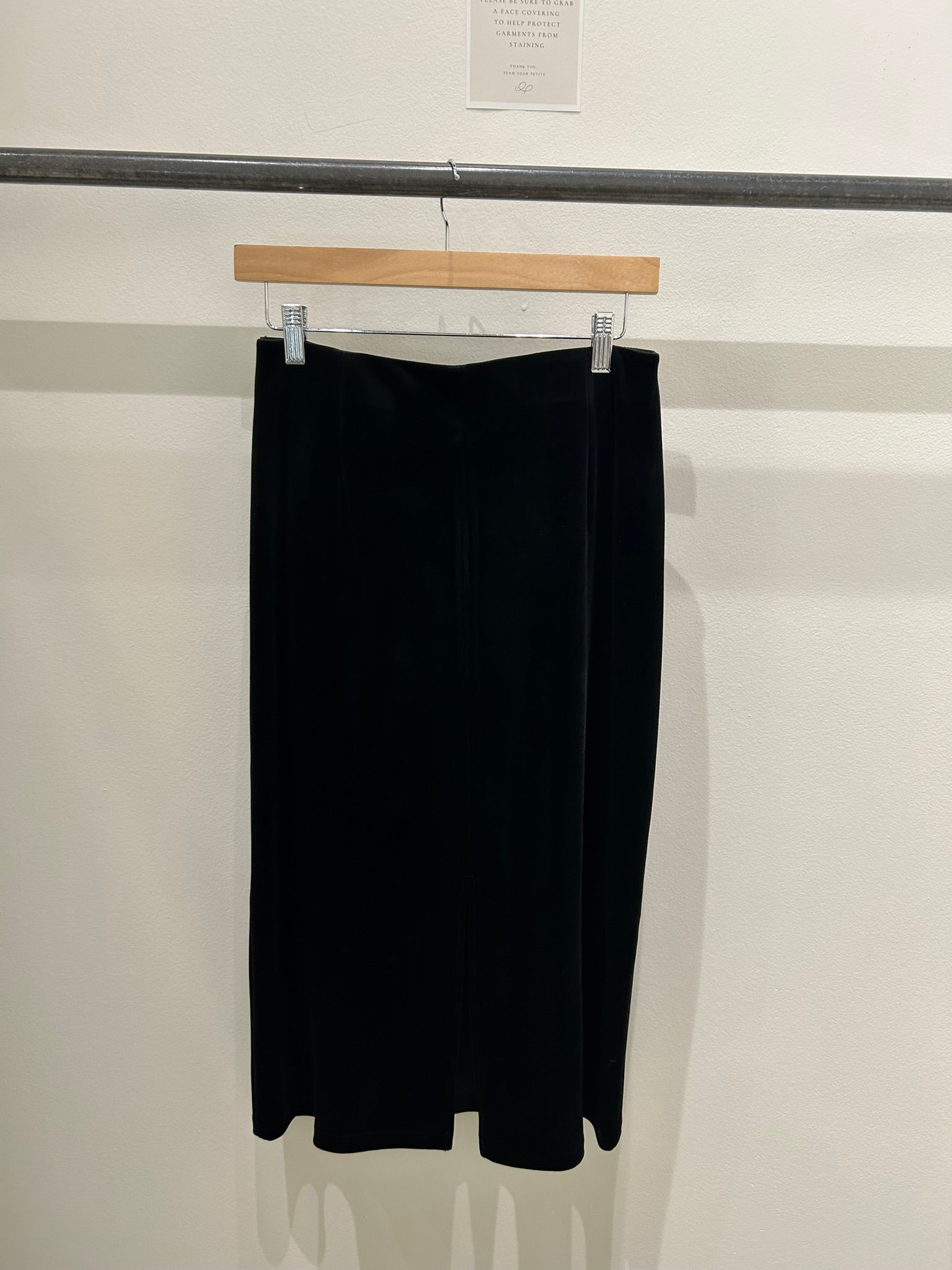 Haven Velvet Pencil Skirt
