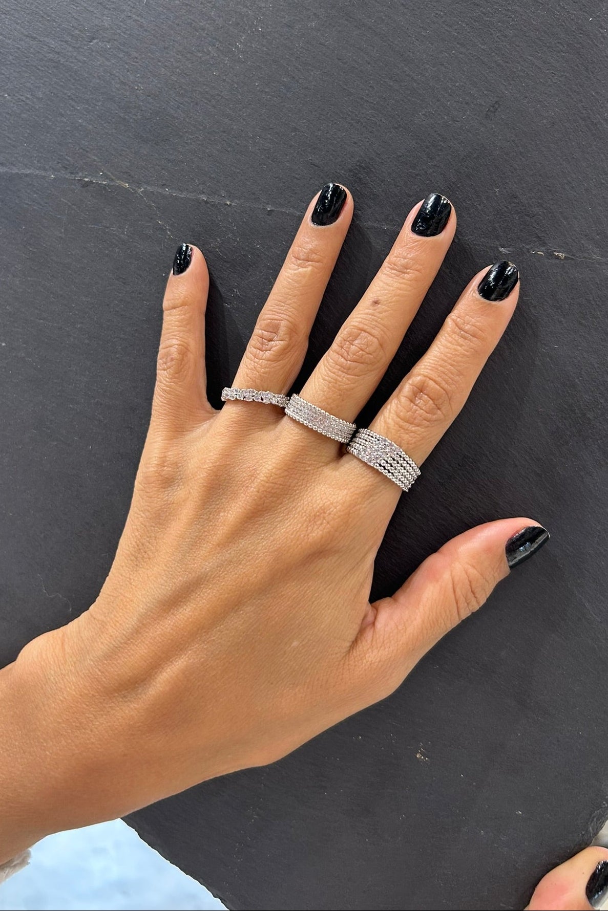 Diagonal Pave Ring