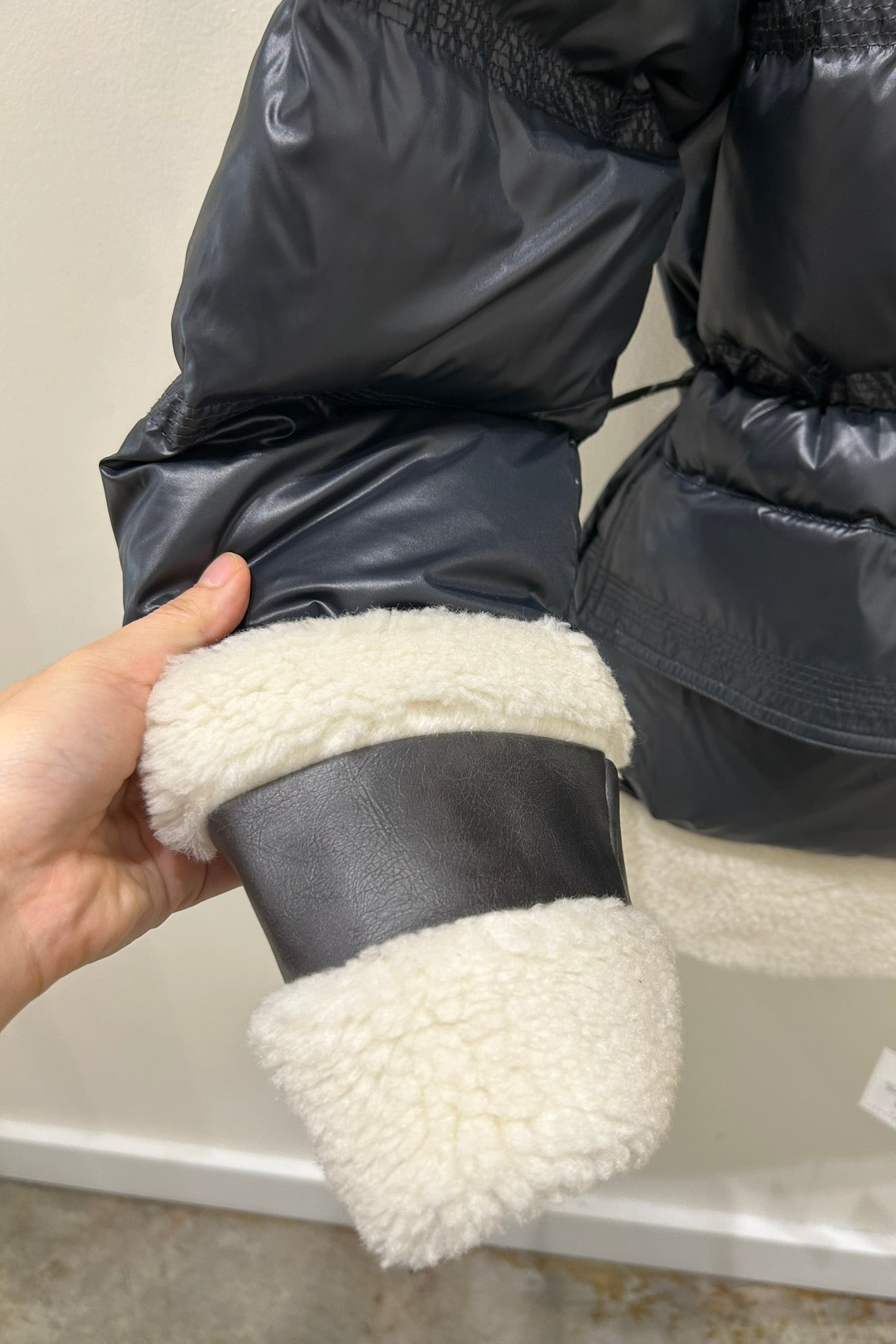 Eira Sherpa Trim Puffer Jacket