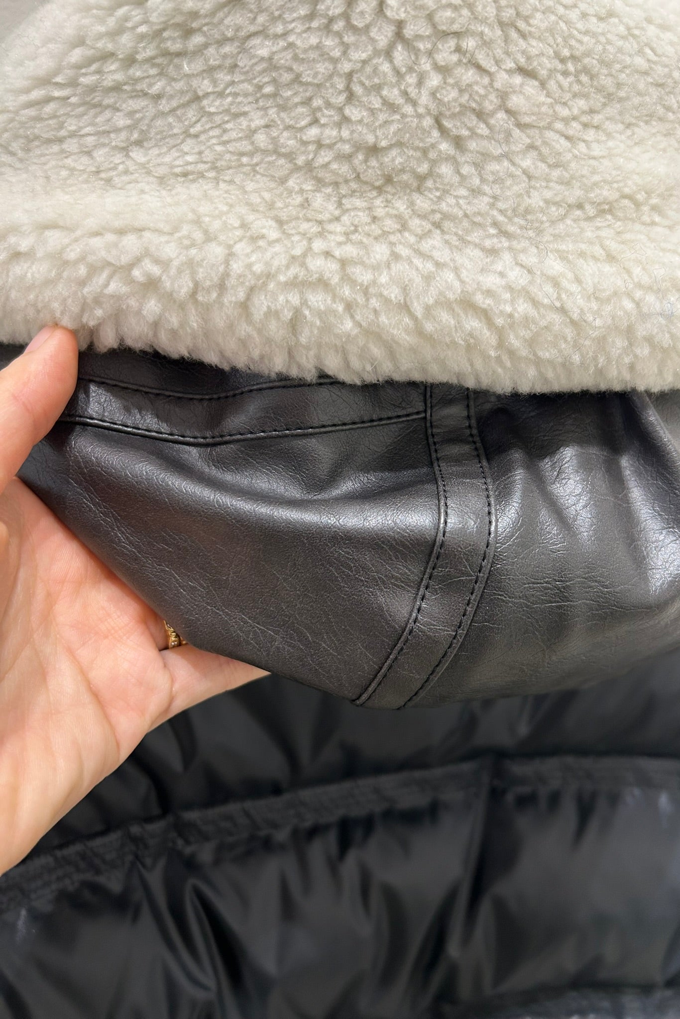 Eira Sherpa Trim Puffer Jacket