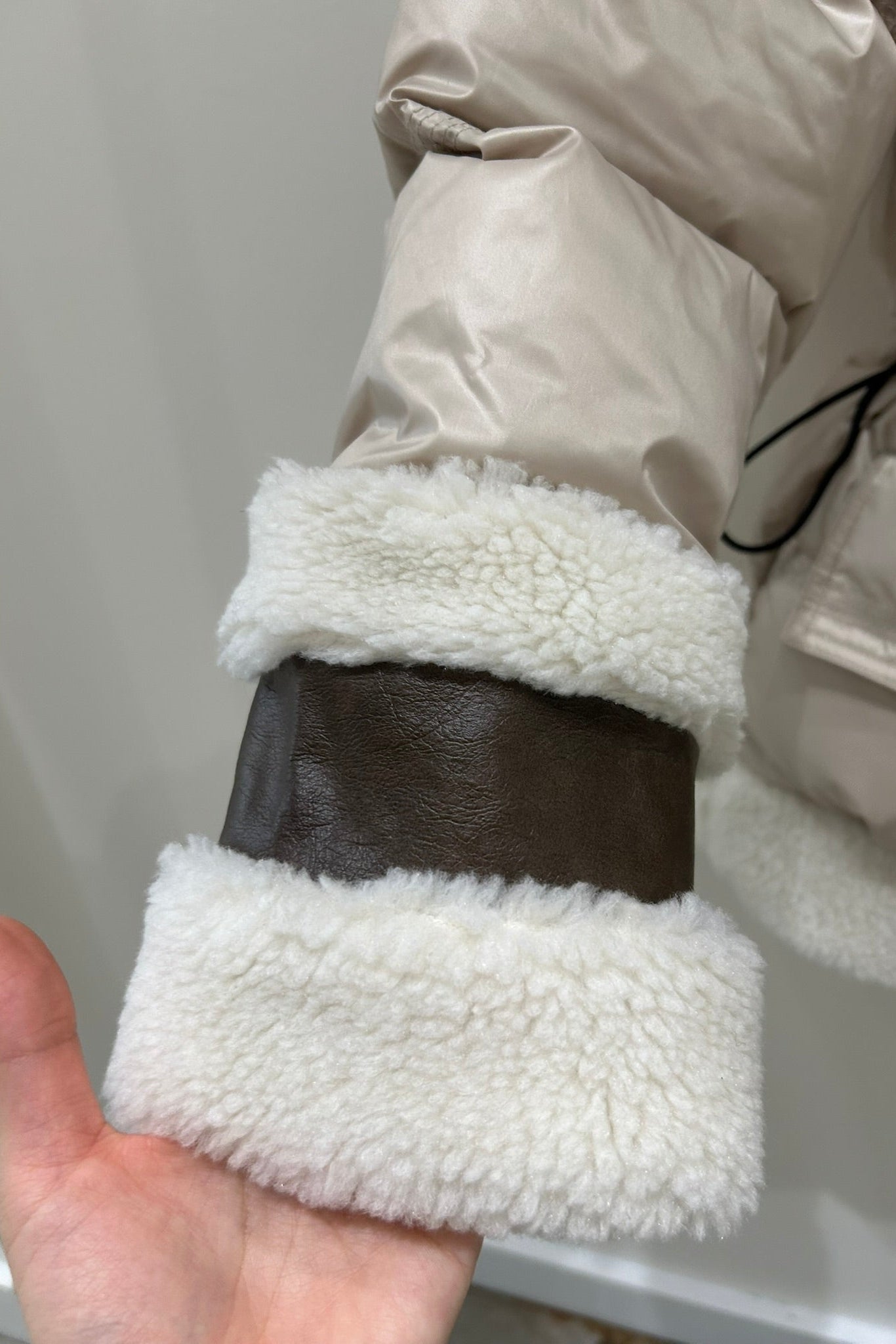 Eira Sherpa Trim Puffer Jacket