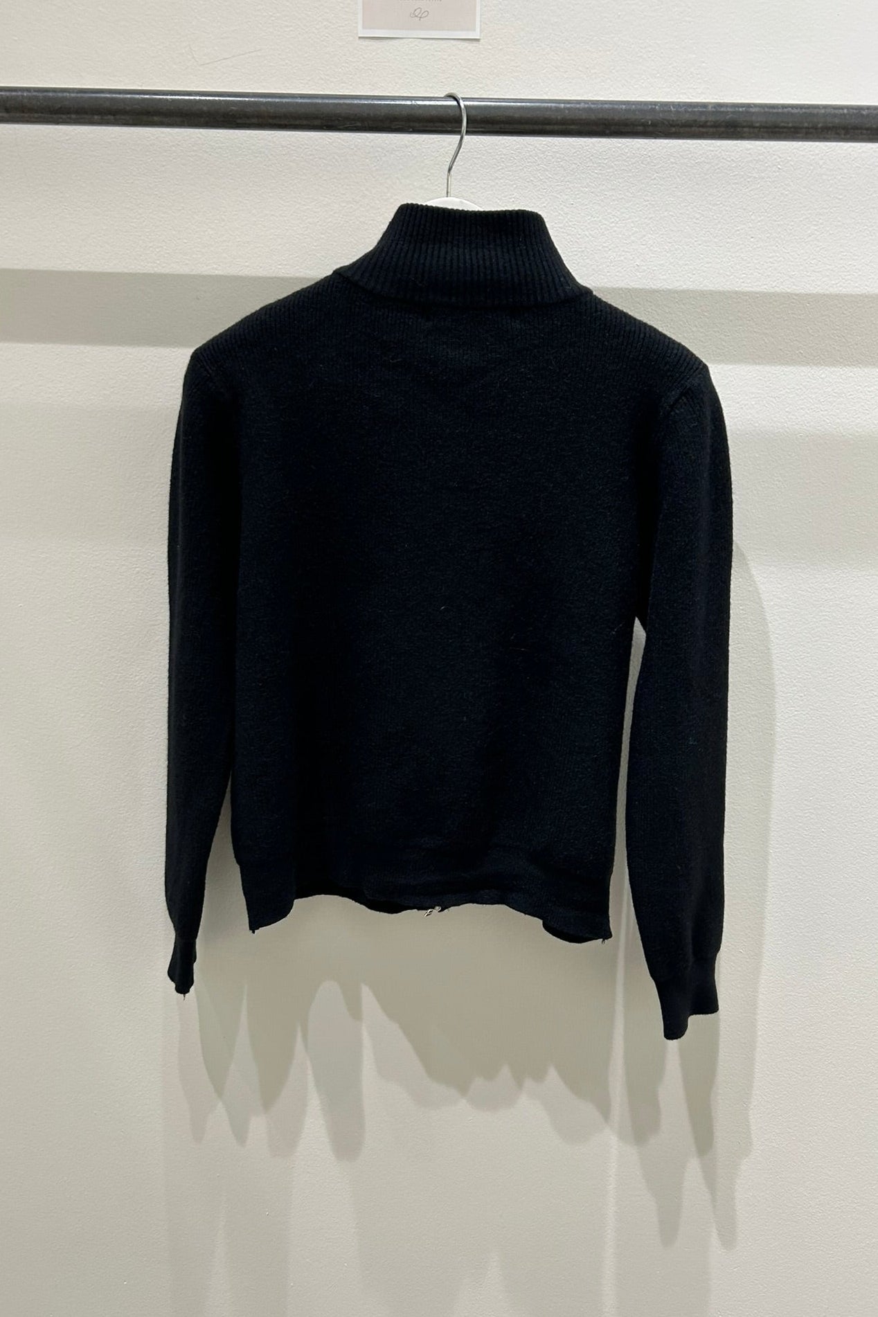 Button Detail Zip Up Cardigan