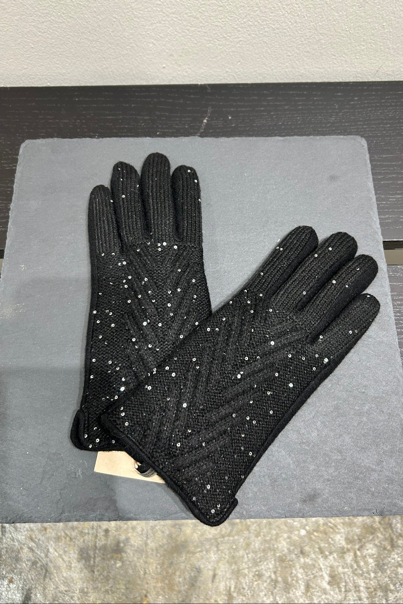 Elara Lurex Knit Gloves