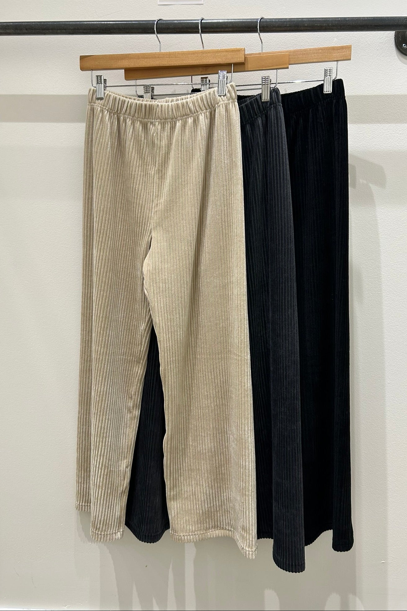 Thick Ribbed Corduroy Wide Leg Pants