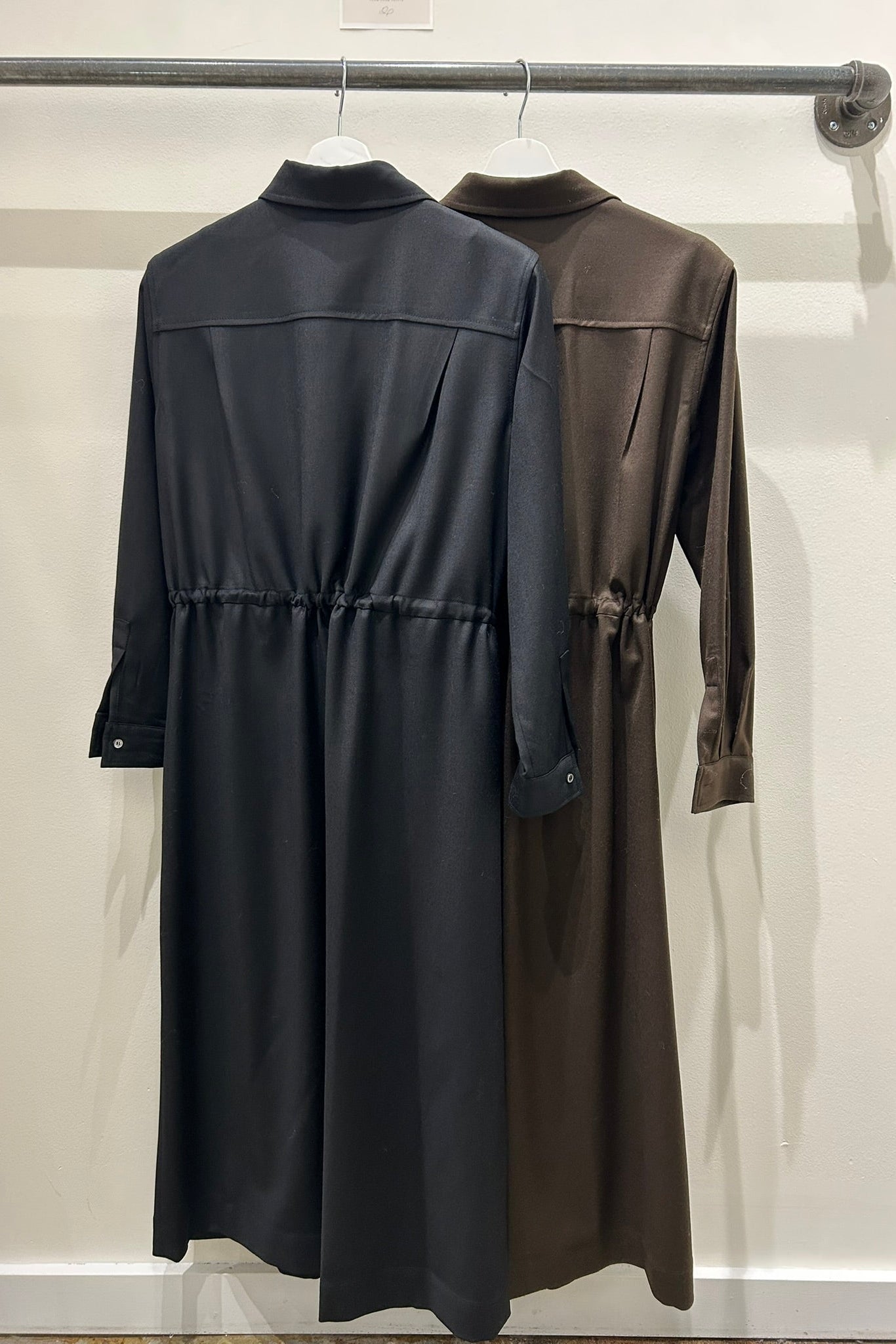 Metal Point Pocket Shirt Dress