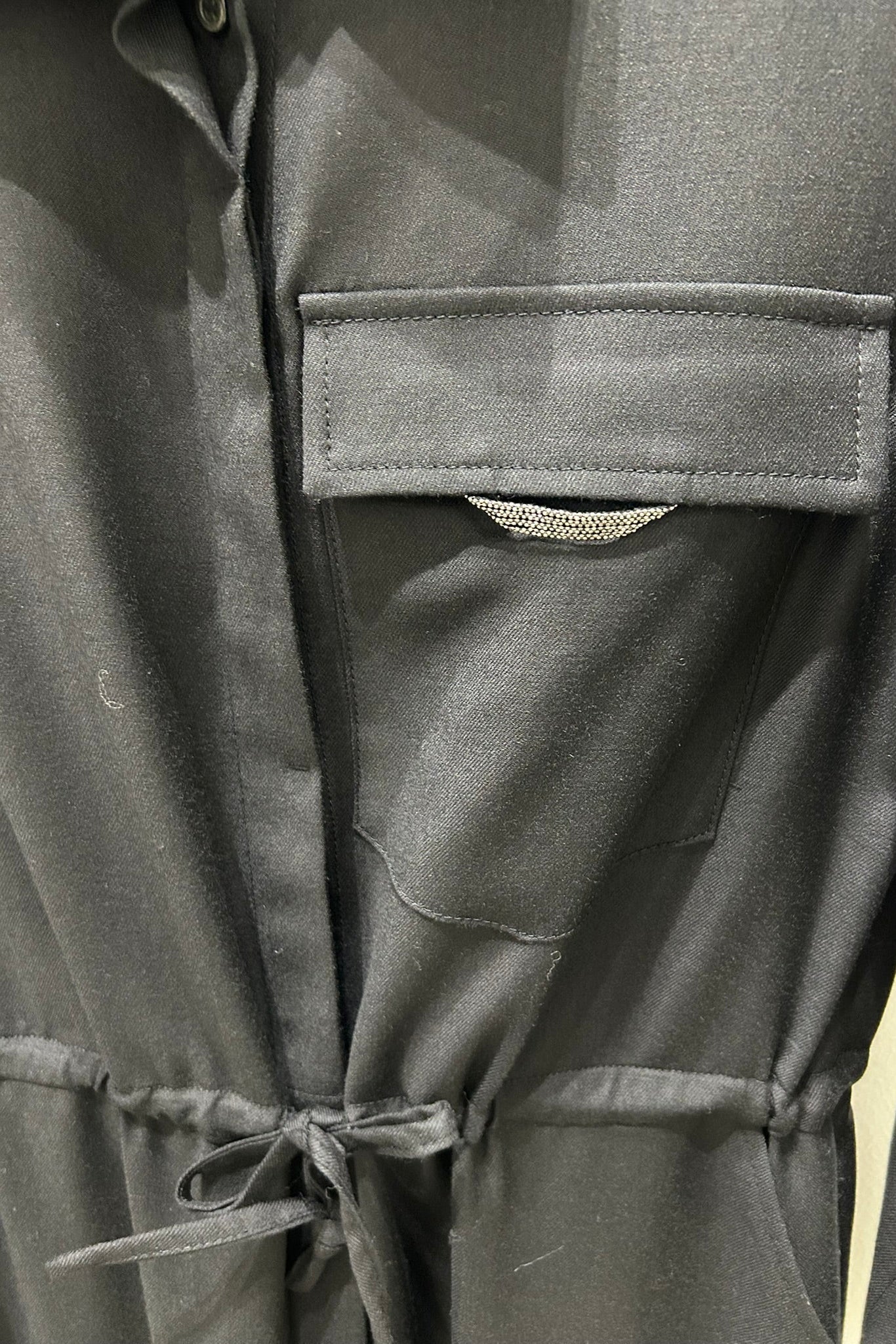 Metal Point Pocket Shirt Dress