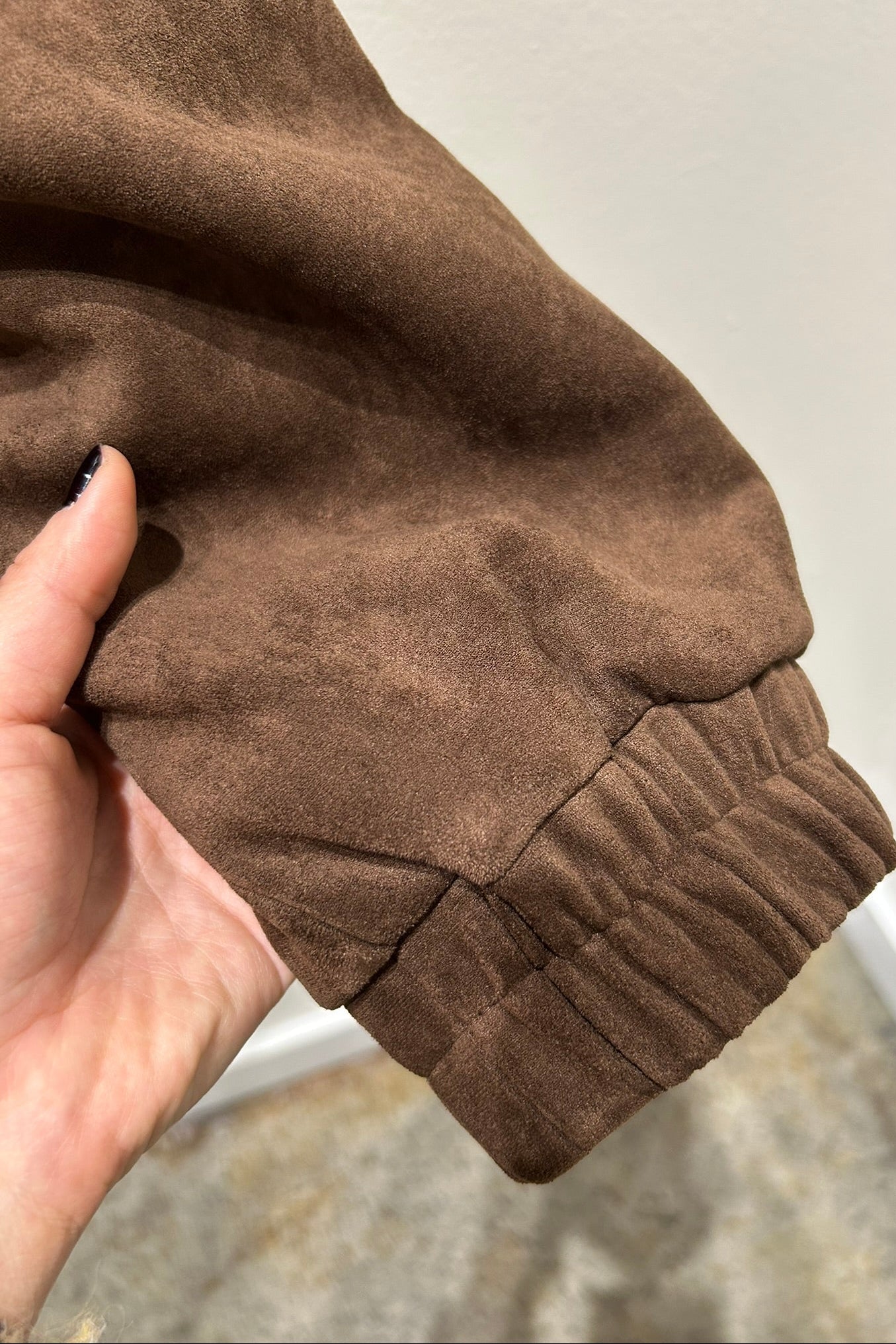 Sarah Suede Bomber Jacket