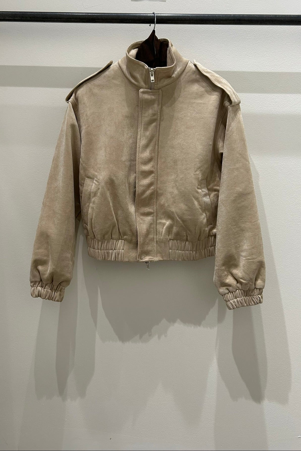 Sarah Suede Bomber Jacket