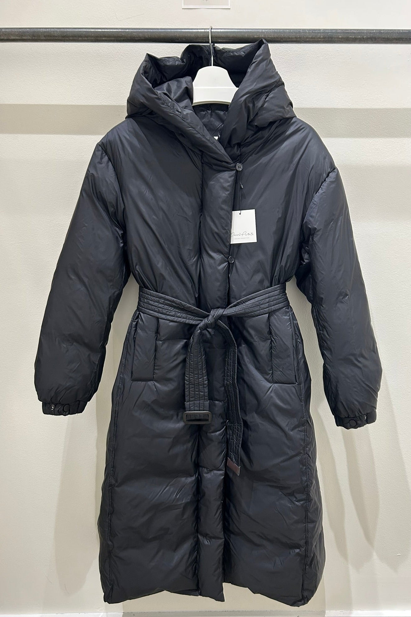 Belted Long Puffer Jacket