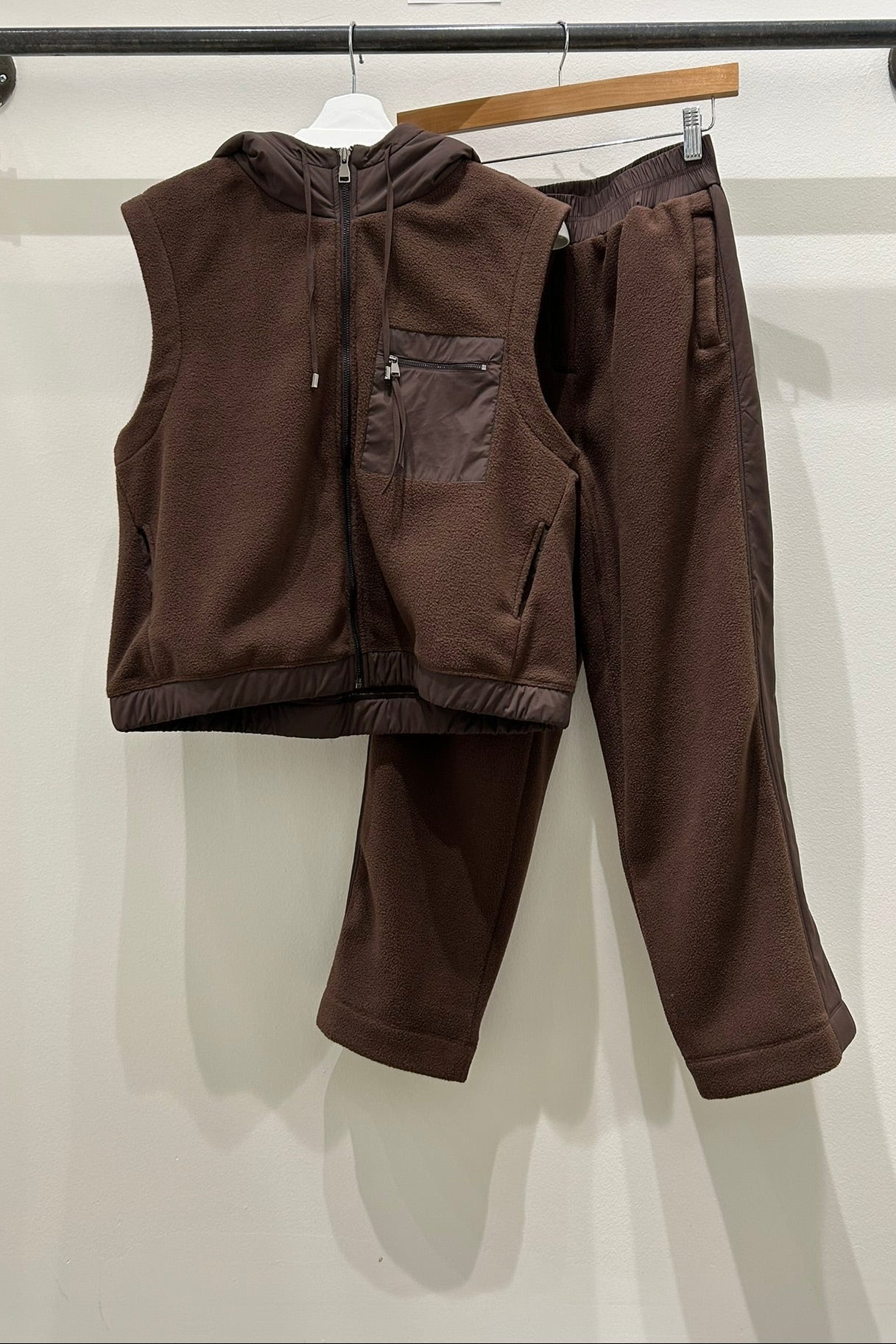 Mixed Media Fleece Pants