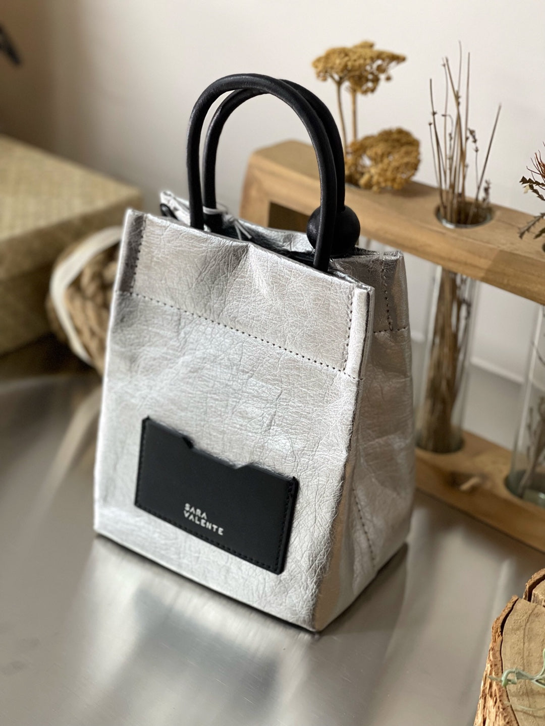 Water Resistant Paper Leather Tote Bag 