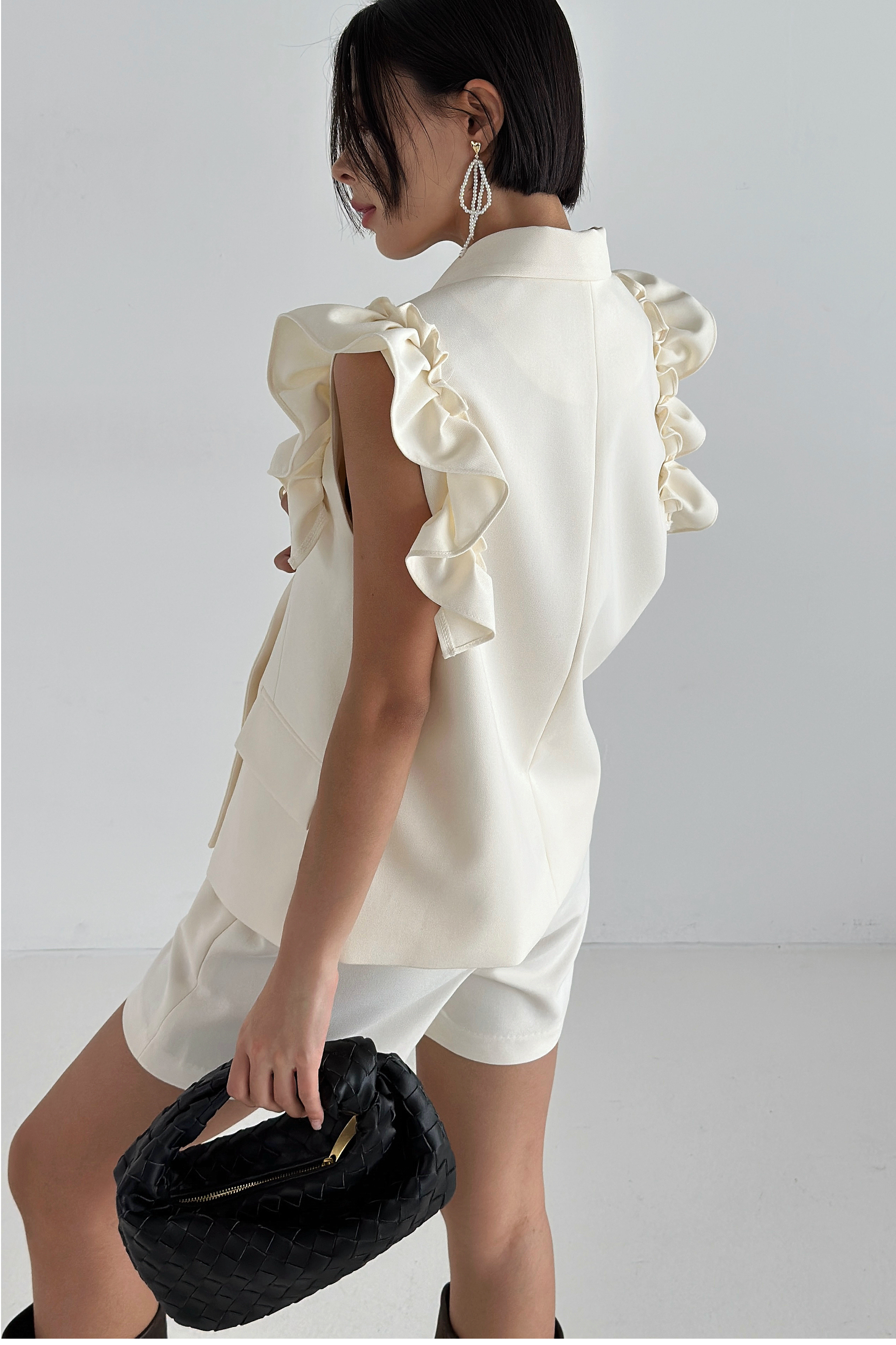 Frill Double Breasted Vest