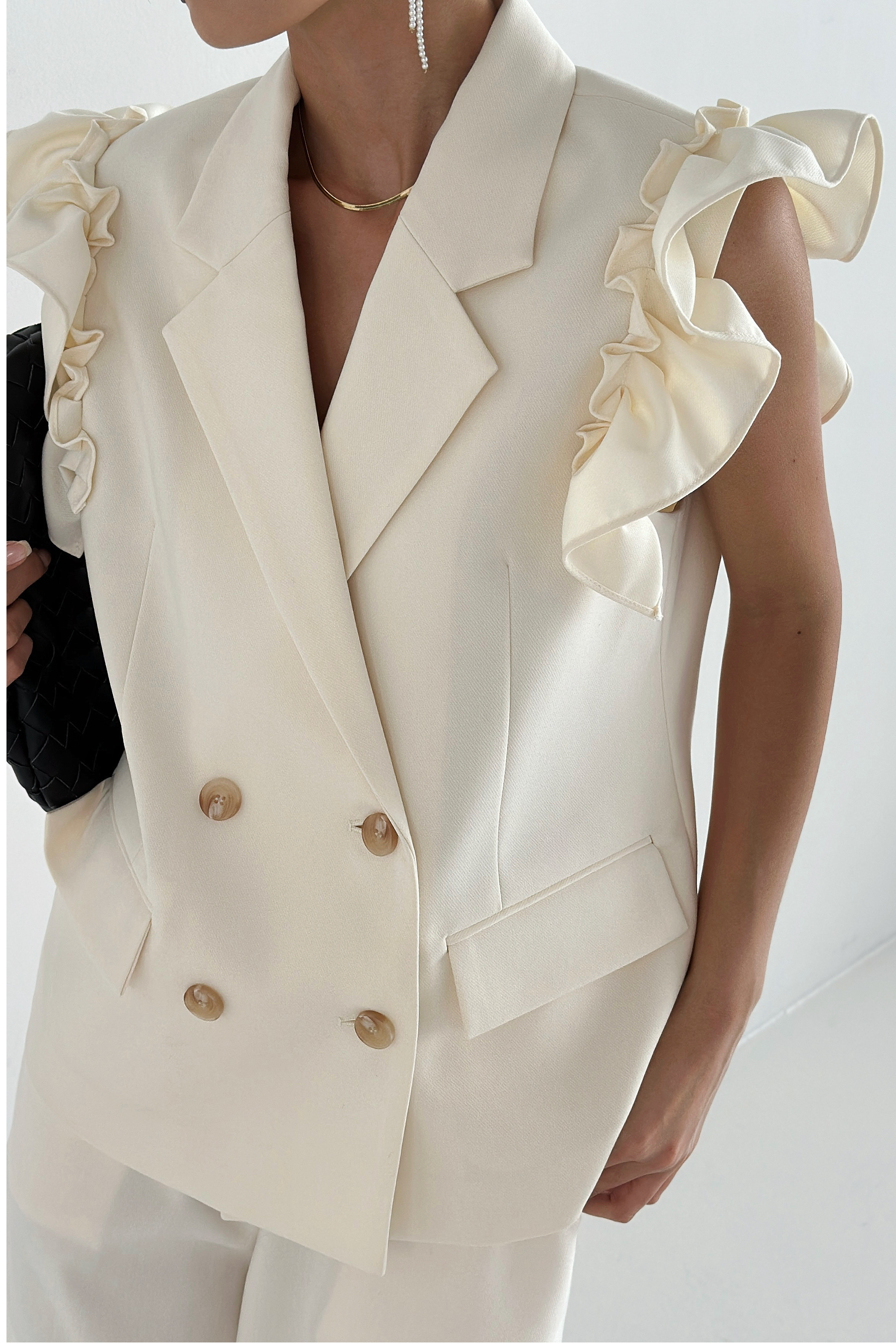 Frill Double Breasted Vest