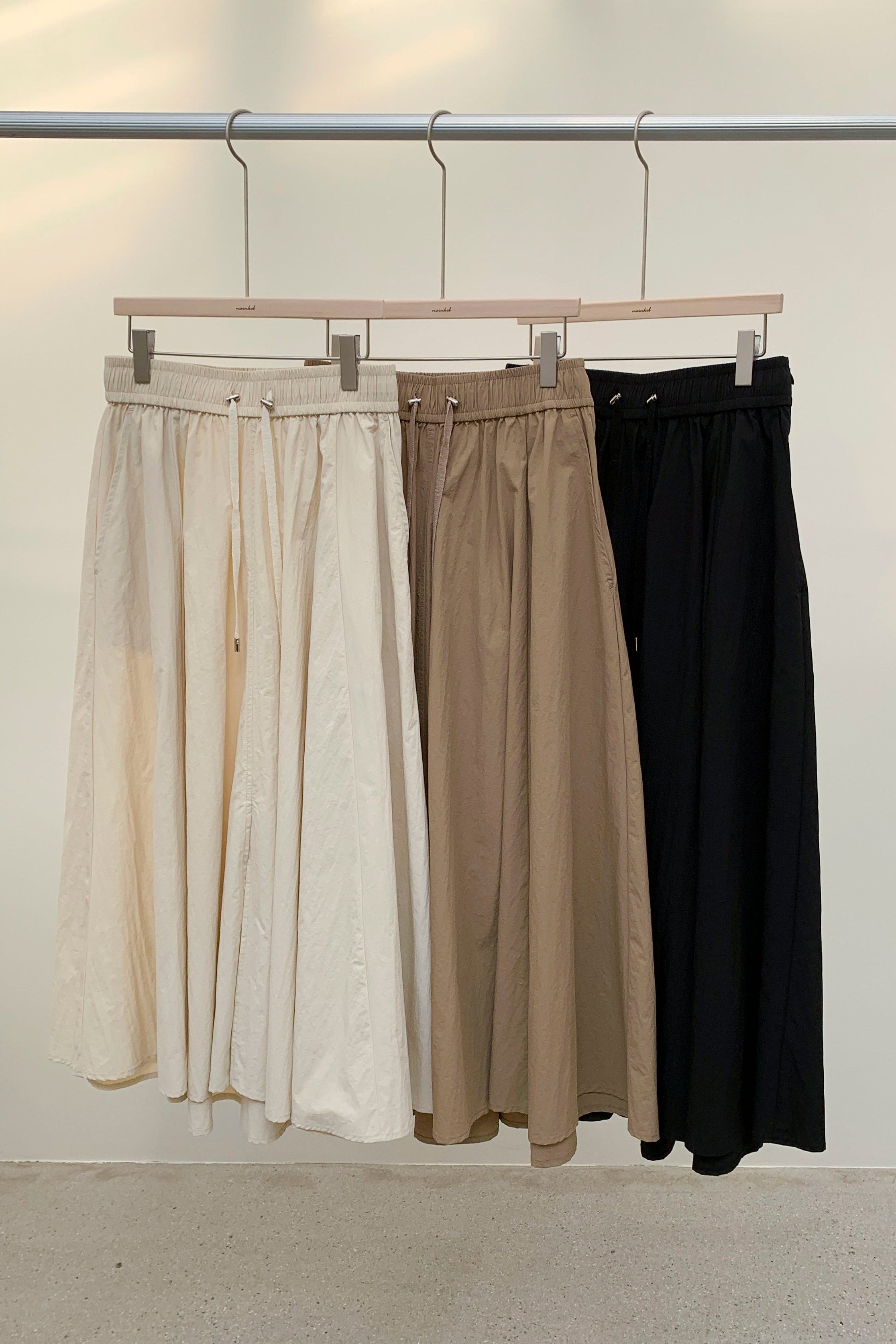 Tech Flared Long Skirt