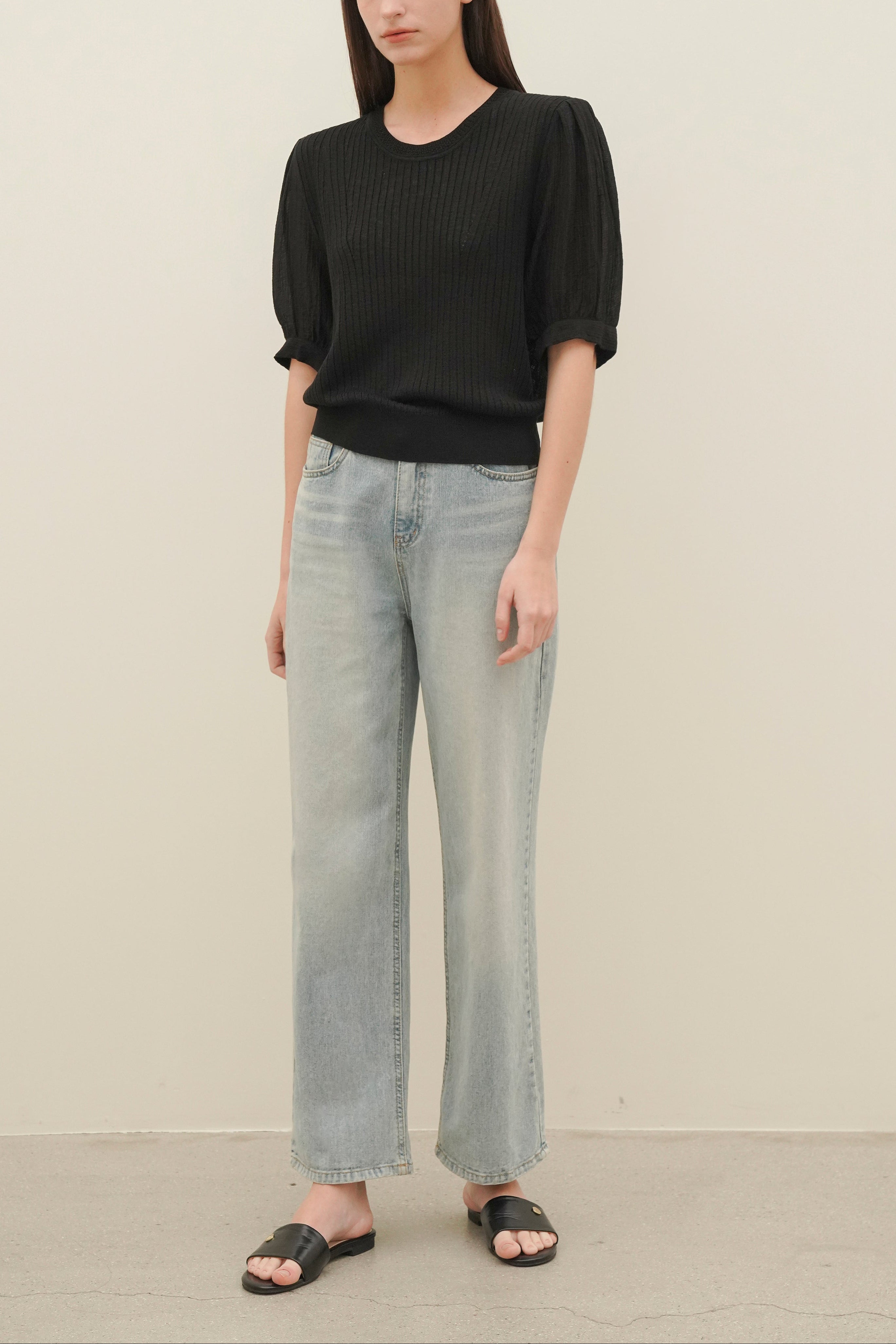 Matilda Puff Sleeve Knit Top