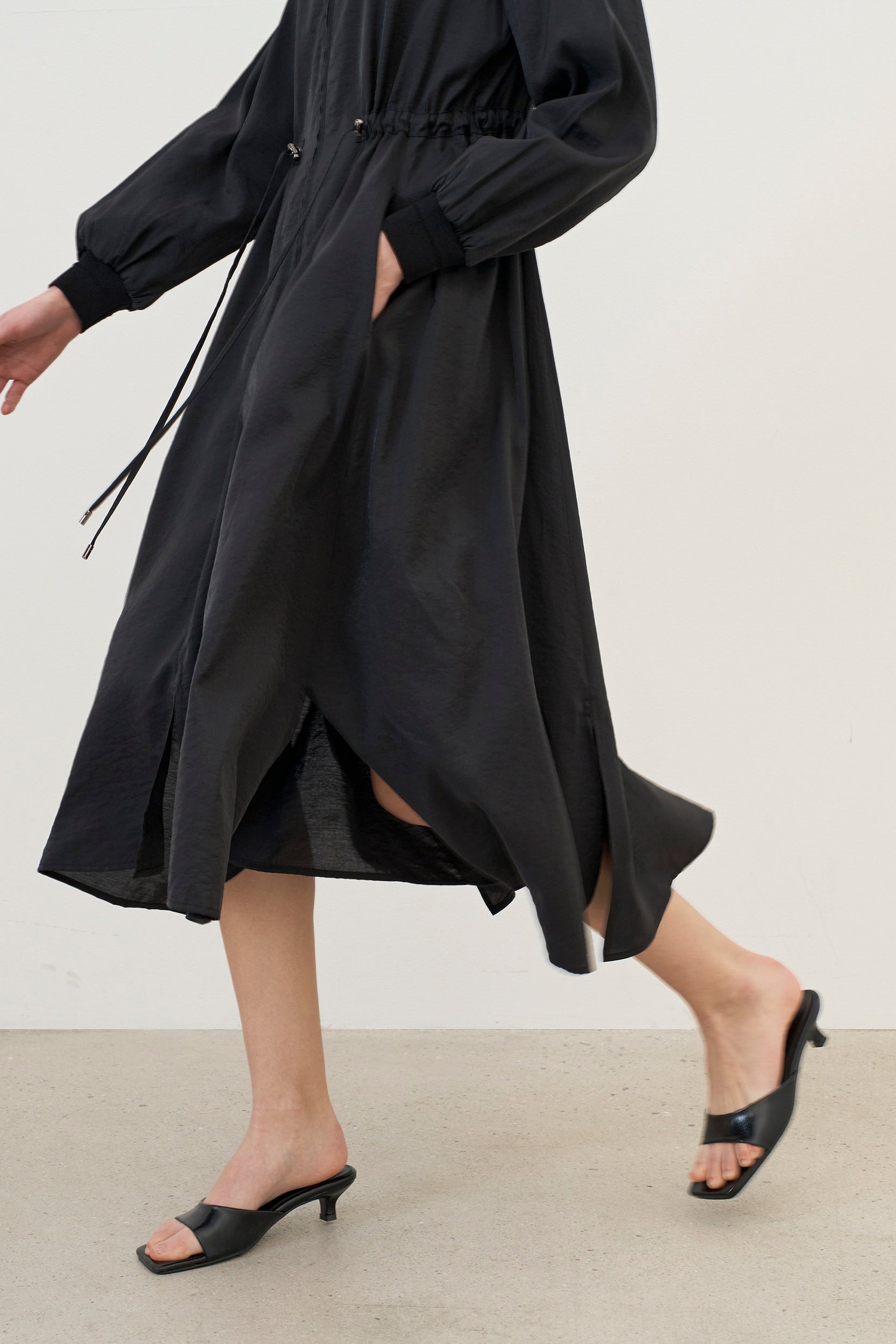 Zip Front Long Dress