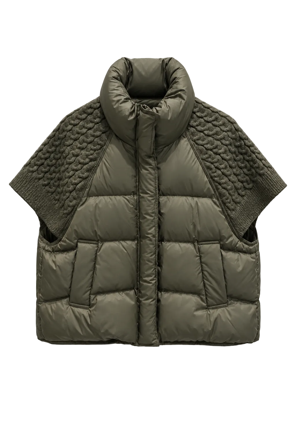 Kay Cable Knit Puffer Vest