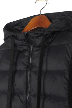 Knitted Sleeve Hooded Padded Jacket