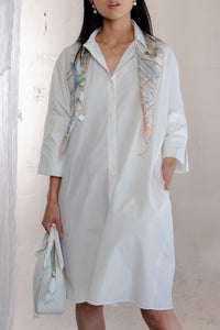 Lindy Tech Button Front Long Tunic Dress