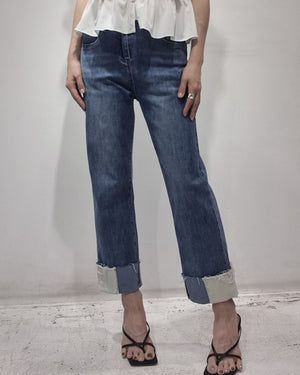 comfy cuffed jeans