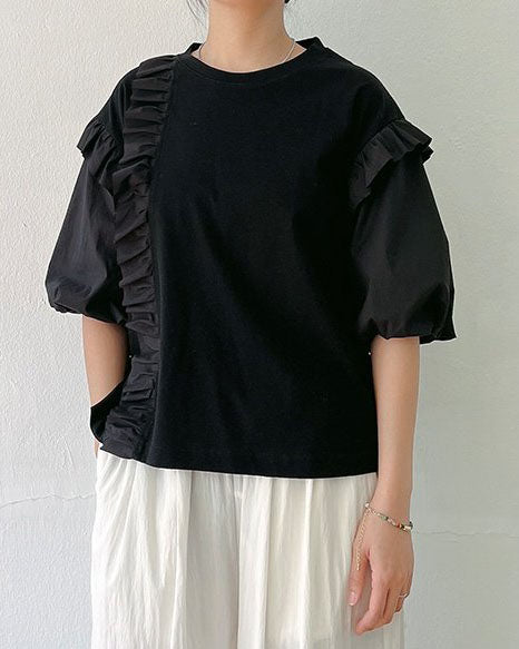 ruffle design t-shirt 