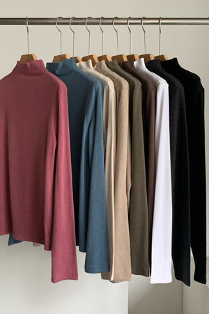 Mockneck Relaxed Fit T-Shirt