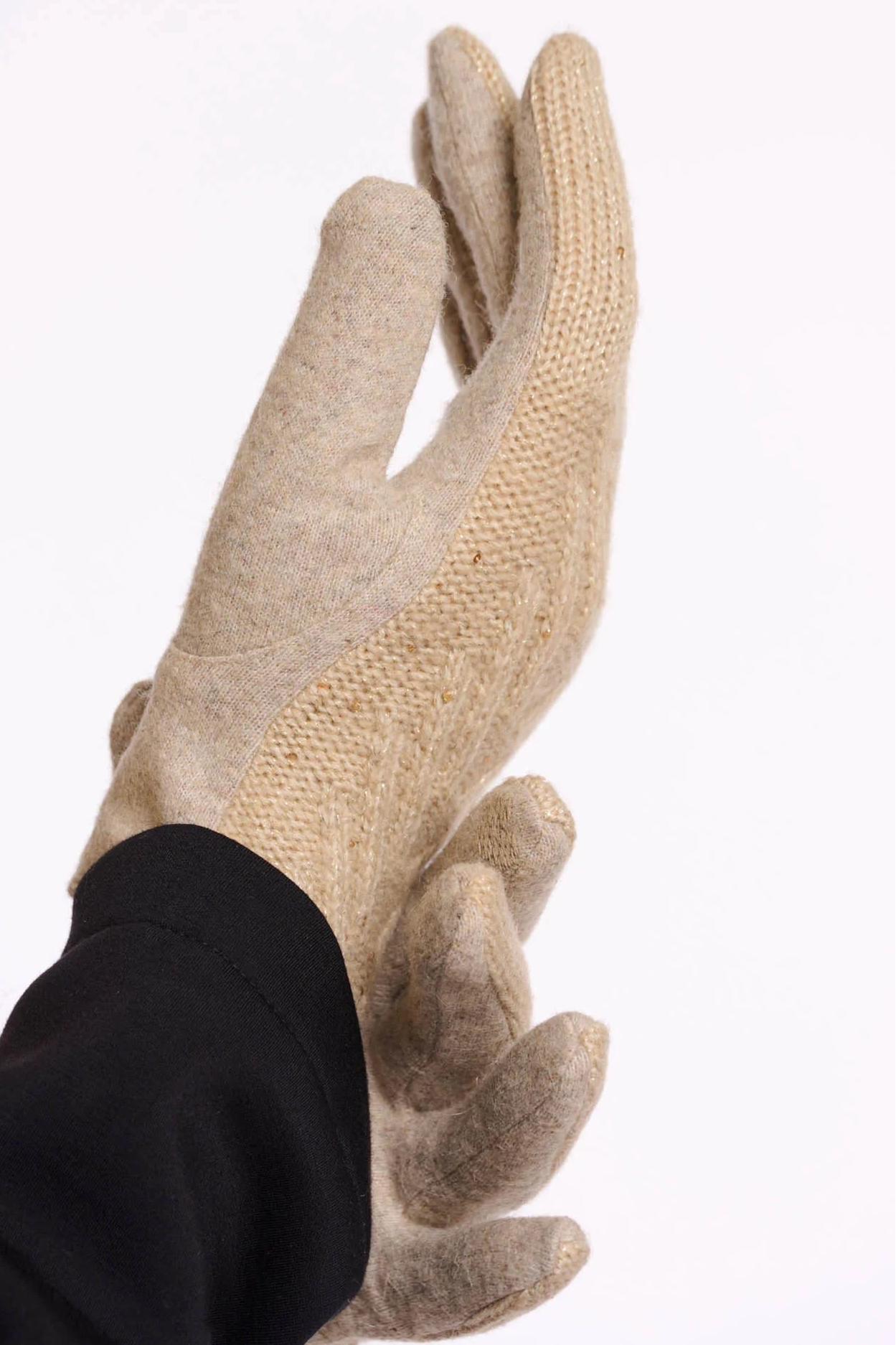 Elara Lurex Knit Gloves