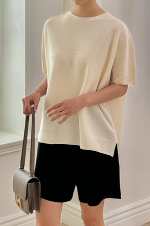 Relaxed Fit Whole Garment Knit Shorts