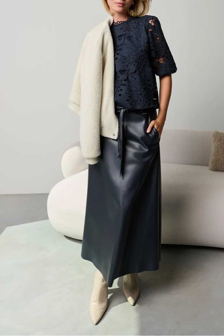 Eyelet Puff Sleeve Blouse