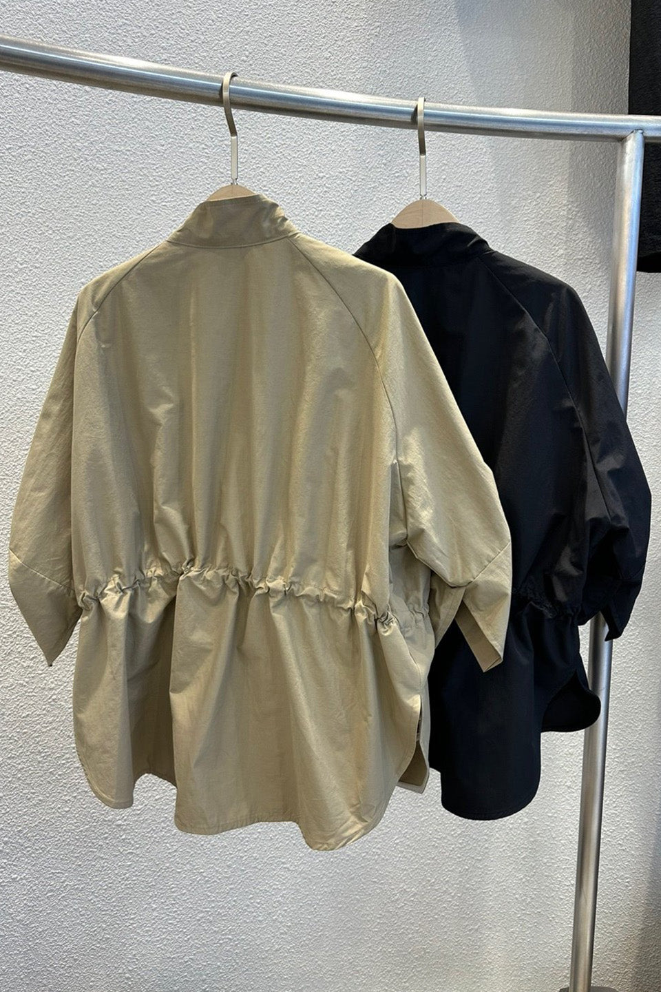 Roll-Up Sleeve Cinched Waist Jacket