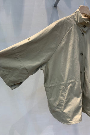 Roll-Up Sleeve Cinched Waist Jacket