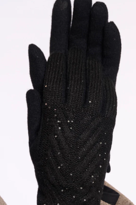 Elara Lurex Knit Gloves