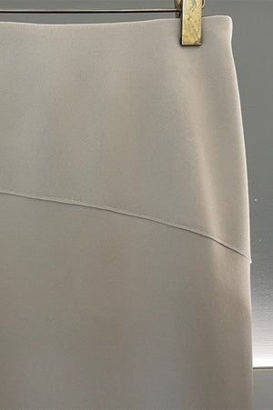 Seam Detail A-Line Midi Skirt
