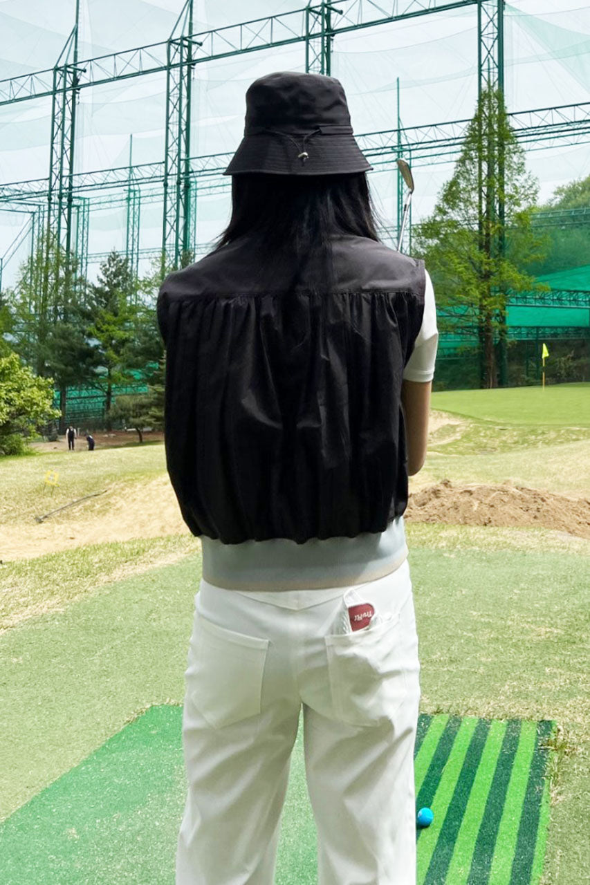 Shirred Back Lightweight Golf Vest