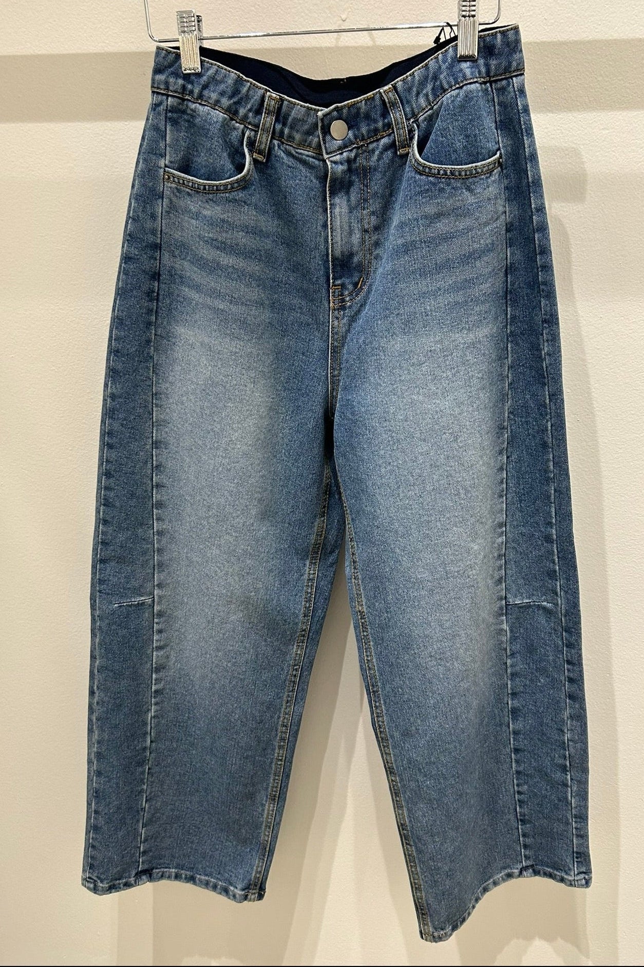 Side Seam Wide Leg Jeans