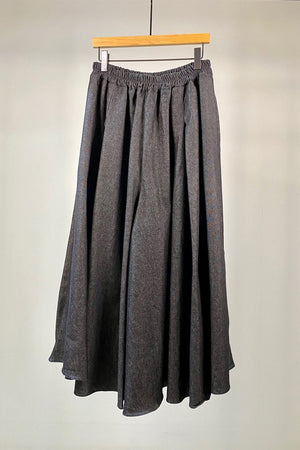 Soft Denim Wide Leg Skirt Pants